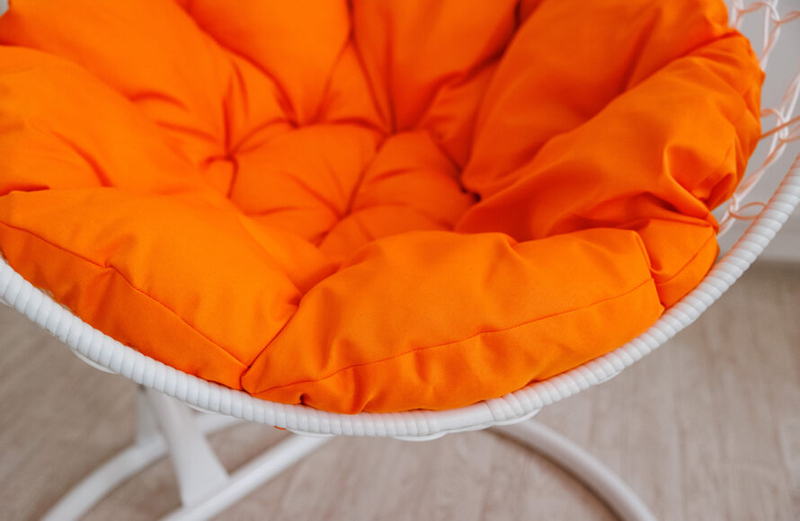 Подушка пикованная круглая "Грета" Оранжевый