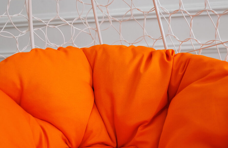 Подушка пикованная круглая "Грета" Оранжевый